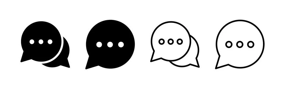Chat icon vector. speech bubble sign and symbol. comment icon. message Stock Illustration