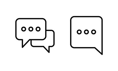 Chat icon vector. speech bubble sign and symbol. comment icon. message Illustrazione stock