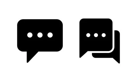 Chat icon vector. speech bubble sign and symbol. comment icon. message Illustrazione stock