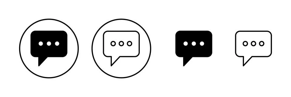 Chat icon vector. speech bubble sign and symbol. comment icon. message 스톡 일러스트