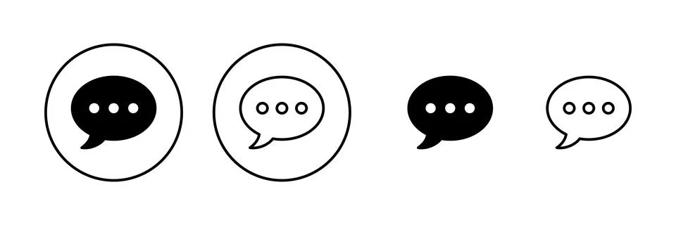 Chat icon vector. speech bubble sign and symbol. comment icon. message 스톡 일러스트