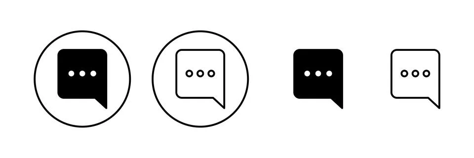 Chat icon vector. speech bubble sign and symbol. comment icon. message Illustrazione stock