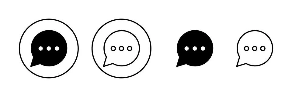 Chat icon vector. speech bubble sign and symbol. comment icon. message 스톡 일러스트