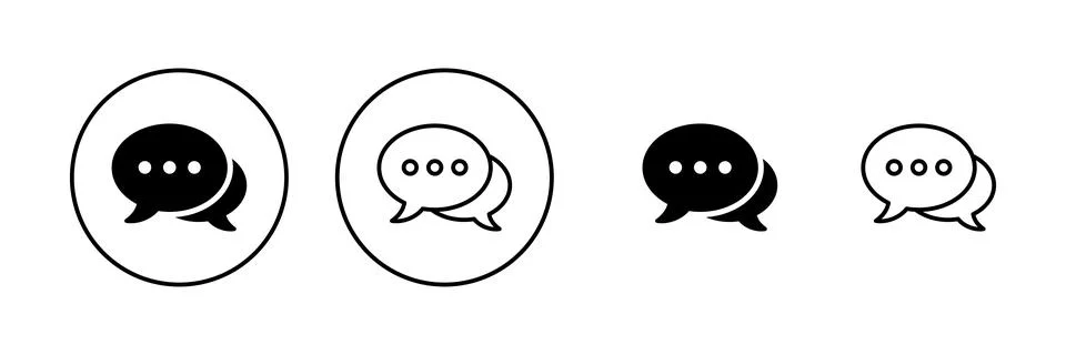 Chat icon vector. speech bubble sign and symbol. comment icon. message 스톡 일러스트