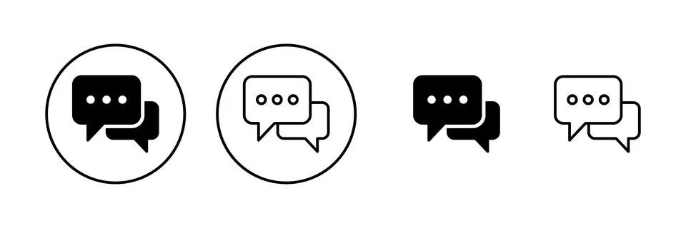 Chat icon vector. speech bubble sign and symbol. comment icon. message イラスト素材