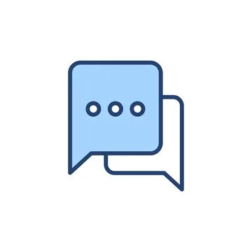 Chat icon vector. speech bubble sign and symbol. comment icon. message Stockillustratie