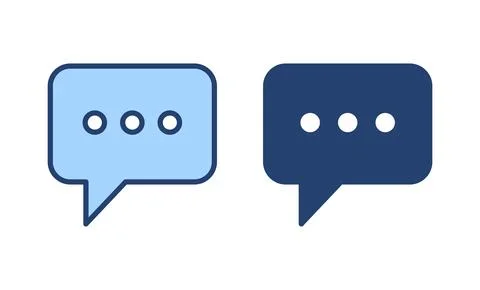 Chat icon vector. speech bubble sign and symbol. comment icon. message Stock Illustration
