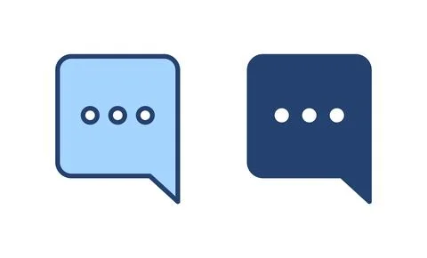 Chat icon vector. speech bubble sign and symbol. comment icon. message Stock Illustration