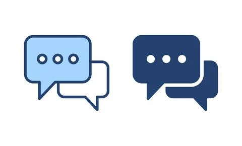Chat icon vector. speech bubble sign and symbol. comment icon. message Illustrazione stock