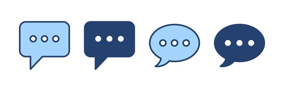 Chat icon vector. speech bubble sign and symbol. comment icon. message 스톡 일러스트