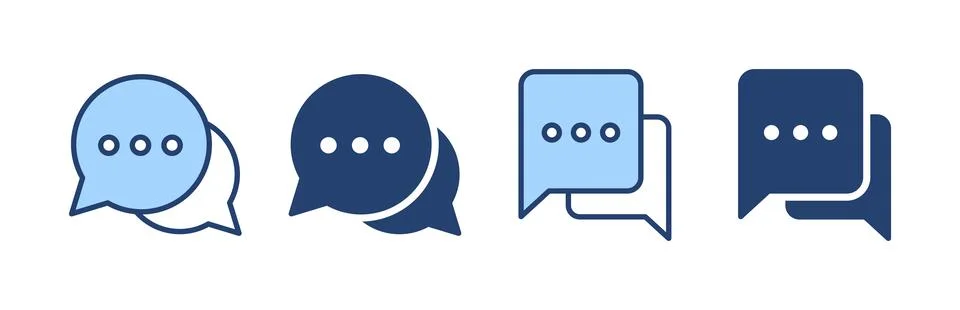 Chat icon vector. speech bubble sign and symbol. comment icon. message 스톡 일러스트