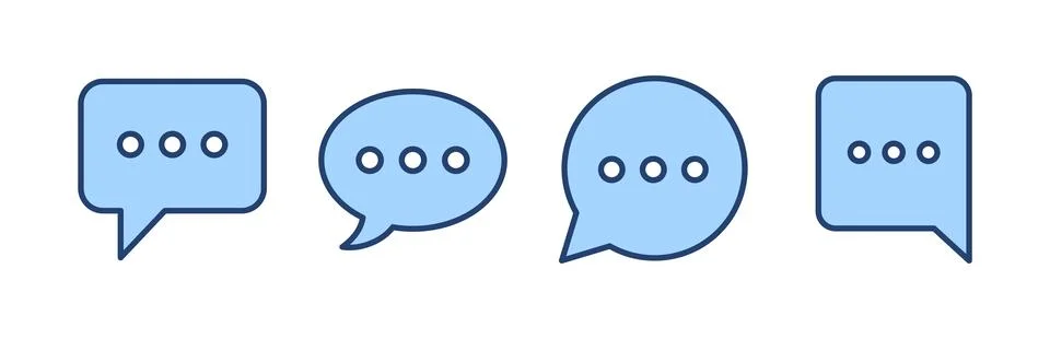 Chat icon vector. speech bubble sign and symbol. comment icon. message Stock Illustration
