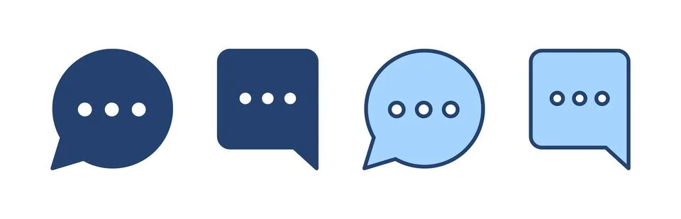 Chat icon vector. speech bubble sign and symbol. comment icon. message Illustrazione stock