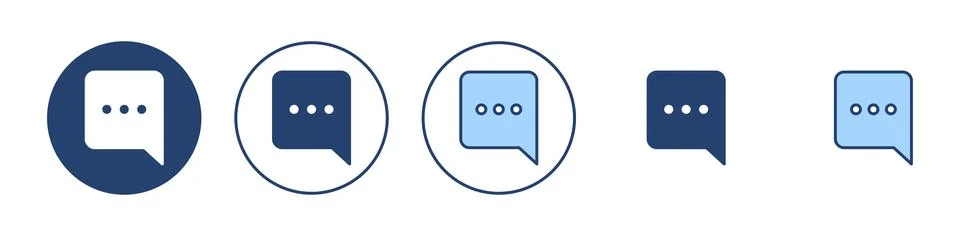 Chat icon vector. speech bubble sign and symbol. comment icon. message Illustrazione stock