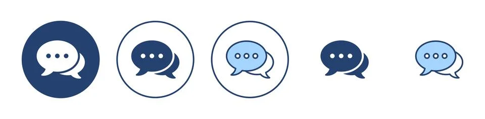 Chat icon vector. speech bubble sign and symbol. comment icon. message Illustrazione stock