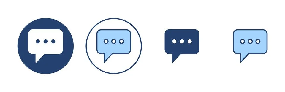 Chat icon vector. speech bubble sign and symbol. comment icon. message Stockillustratie