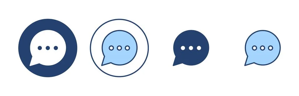 Chat icon vector. speech bubble sign and symbol. comment icon. message イラスト素材
