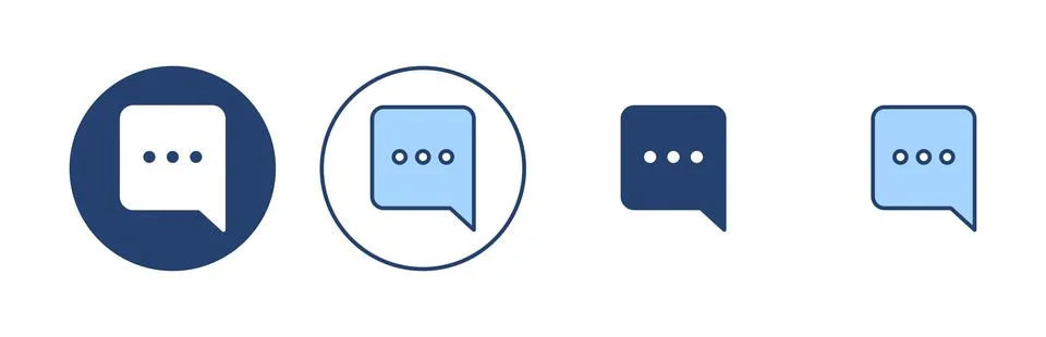 Chat icon vector. speech bubble sign and symbol. comment icon. message Illustrazione stock