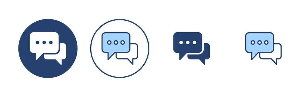Chat icon vector. speech bubble sign and symbol. comment icon. message イラスト素材