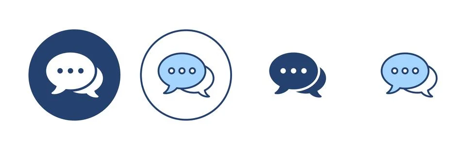 Chat icon vector. speech bubble sign and symbol. comment icon. message 스톡 일러스트