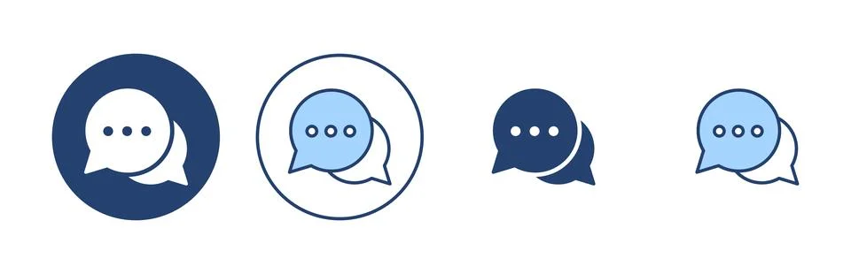 Chat icon vector. speech bubble sign and symbol. comment icon. message 스톡 일러스트