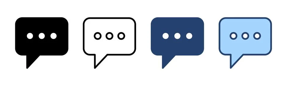 Chat icon vector. speech bubble sign and symbol. comment icon. message 스톡 일러스트