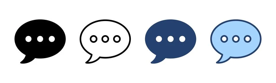 Chat icon vector. speech bubble sign and symbol. comment icon. message 스톡 일러스트