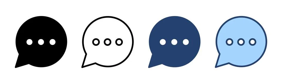 Chat icon vector. speech bubble sign and symbol. comment icon. message 스톡 일러스트