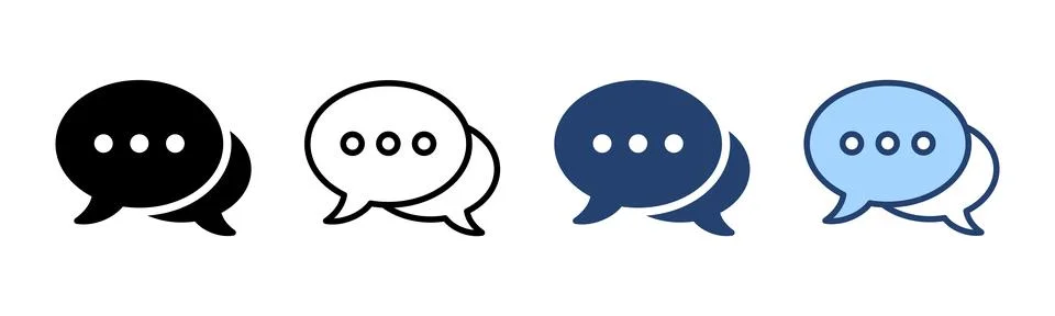 Chat icon vector. speech bubble sign and symbol. comment icon. message イラスト素材