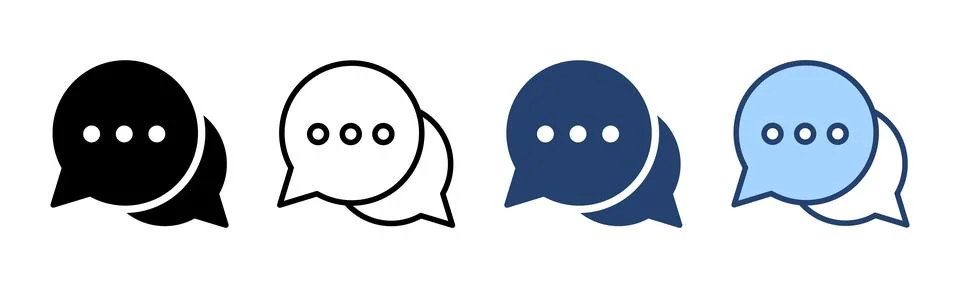 Chat icon vector. speech bubble sign and symbol. comment icon. message Stock Illustration