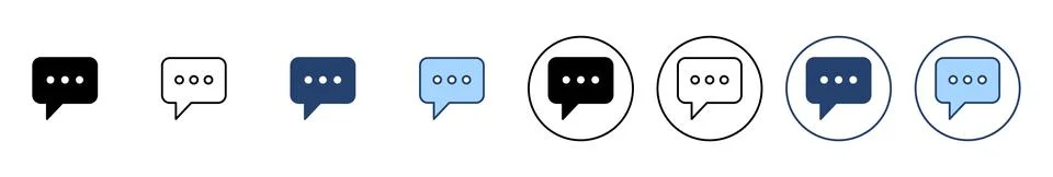 Chat icon vector. speech bubble sign and symbol. comment icon. message Stock Illustration