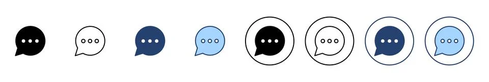 Chat icon vector. speech bubble sign and symbol. comment icon. message Stockillustratie