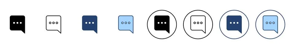Chat icon vector. speech bubble sign and symbol. comment icon. message Illustrazione stock