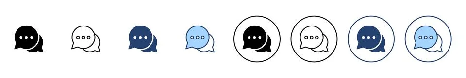 Chat icon vector. speech bubble sign and symbol. comment icon. message Illustrazione stock