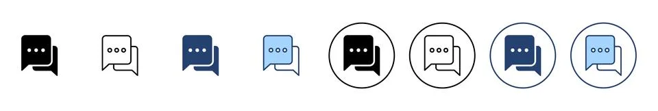 Chat icon vector. speech bubble sign and symbol. comment icon. message Illustrazione stock