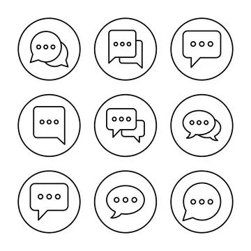 Chat icon vector. speech bubble sign and symbol. comment icon. message イラスト素材