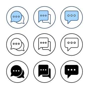 Chat icon vector. speech bubble sign and symbol. comment icon. message イラスト素材