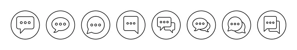 Chat icon vector. speech bubble sign and symbol. comment icon. message Illustrazione stock