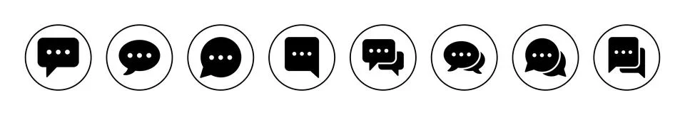 Chat icon vector. speech bubble sign and symbol. comment icon. message Illustrazione stock