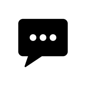 Chat icon vector. speech bubble sign and symbol. comment icon. message Stock Illustration