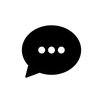 Chat icon vector. speech bubble sign and symbol. comment icon. message Stock Illustration