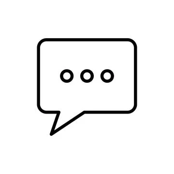 Chat icon vector. speech bubble sign and symbol. comment icon. message Stock Illustration