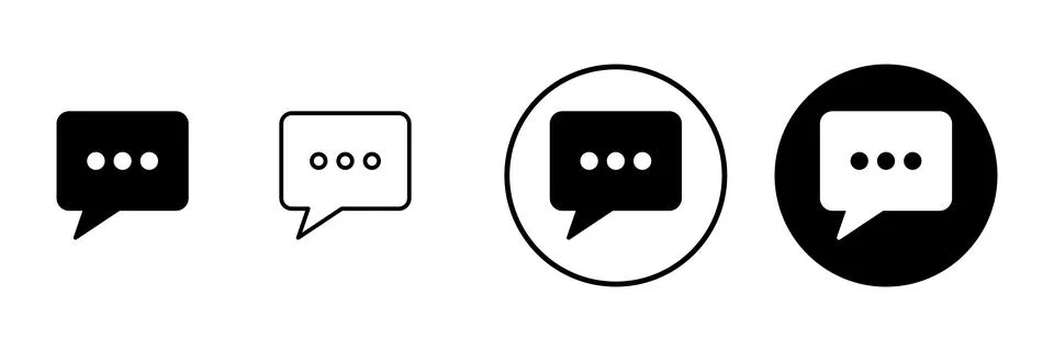 Chat icon vector. speech bubble sign and symbol. comment icon. message Illustrazione stock