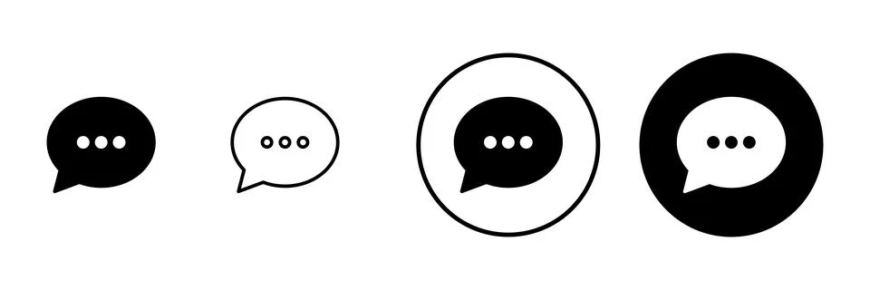 Chat icon vector. speech bubble sign and symbol. comment icon. message Illustrazione stock