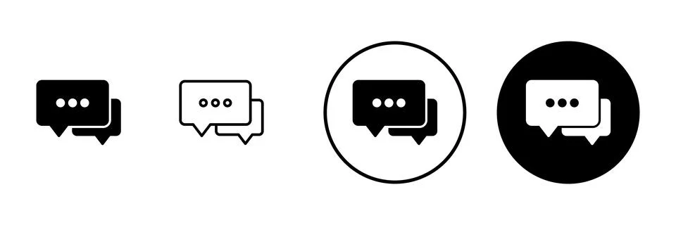 Chat icon vector. speech bubble sign and symbol. comment icon. message 스톡 일러스트