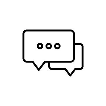 Chat icon vector. speech bubble sign and symbol. comment icon. message Stock Illustration