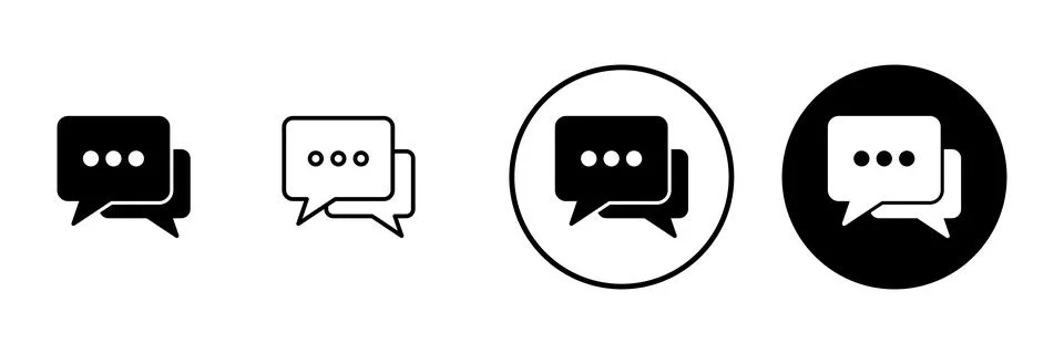 Chat icon vector. speech bubble sign and symbol. comment icon. message 스톡 일러스트