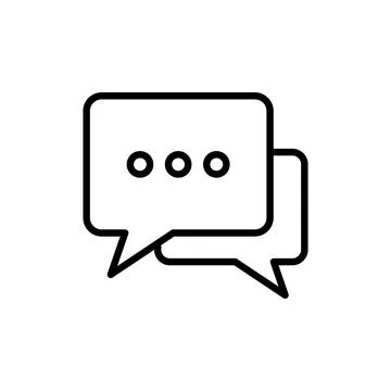 Chat icon vector. speech bubble sign and symbol. comment icon. message Illustrazione stock