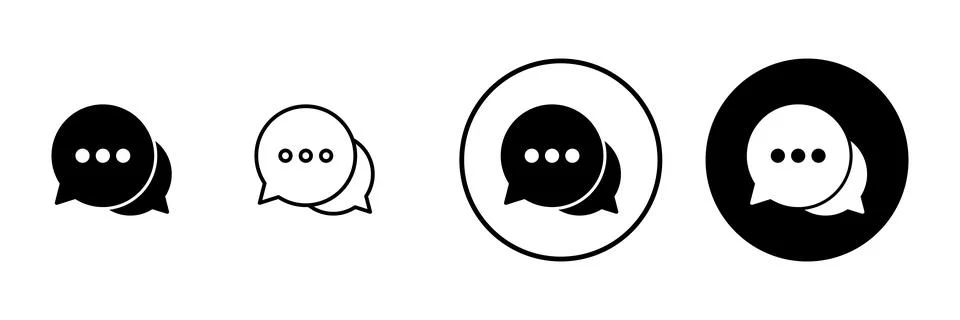 Chat icon vector. speech bubble sign and symbol. comment icon. message 스톡 일러스트