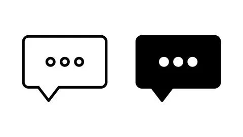 Chat icon vector. speech bubble sign and symbol. comment icon. message Illustrazione stock